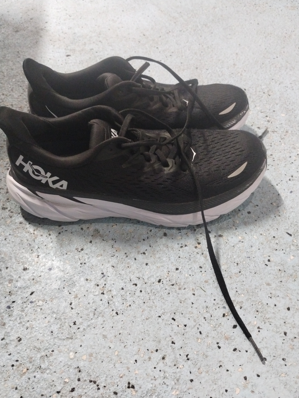 Hoka Men's  Black Running Shoes - Lightweight Cushioning Sz 9.5